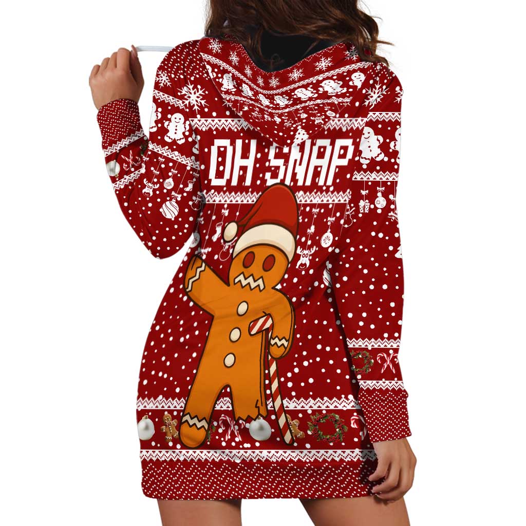 Oh Snap Christmas Hoodie Dress Xmas Holiday Patterns - Wonder Print Shop