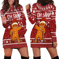 Oh Snap Christmas Hoodie Dress Xmas Holiday Patterns - Wonder Print Shop