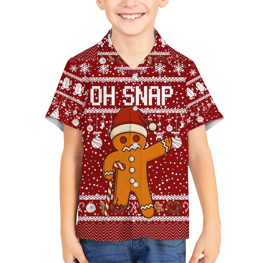 Oh Snap Christmas Kid Hawaiian Shirt Xmas Holiday Patterns - Wonder Print Shop