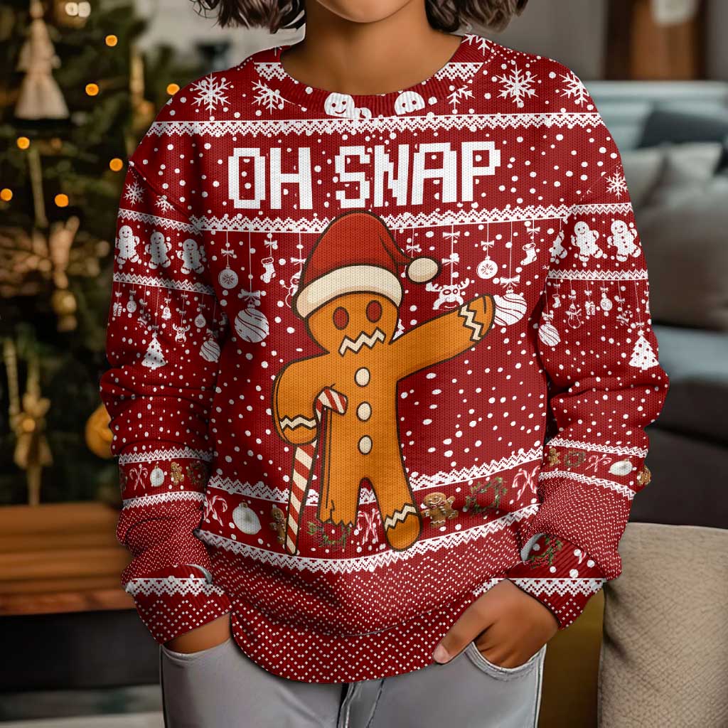 Oh Snap Christmas Kid Ugly Christmas Sweater Xmas Holiday Patterns - Wonder Print Shop