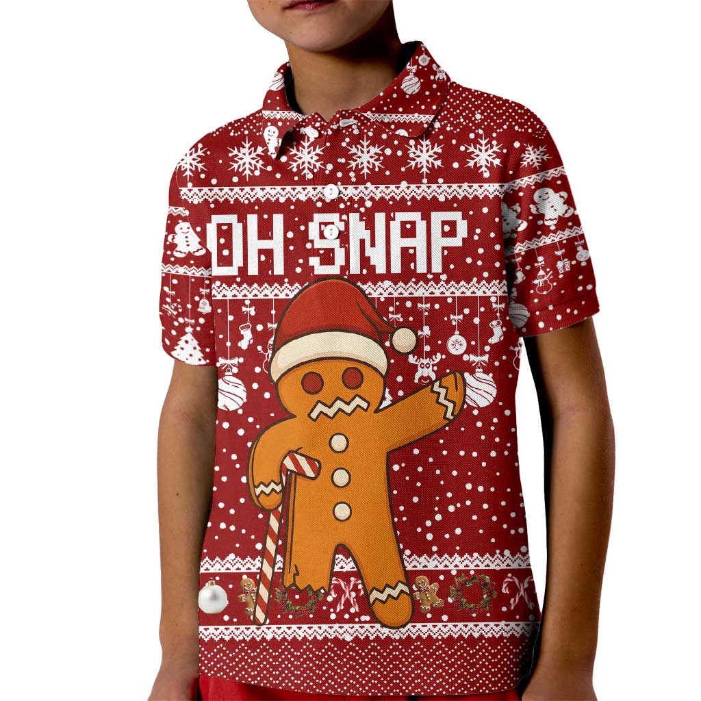 Oh Snap Christmas Kid Polo Shirt Xmas Holiday Patterns - Wonder Print Shop