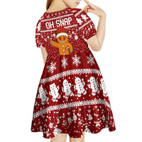 Oh Snap Christmas Kid Short Sleeve Dress Xmas Holiday Patterns - Wonder Print Shop