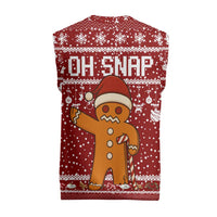 Oh Snap Christmas Knitted V-Neck Vest Xmas Holiday Patterns - Wonder Print Shop