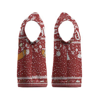 Oh Snap Christmas Knitted V-Neck Vest Xmas Holiday Patterns - Wonder Print Shop
