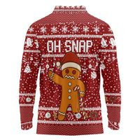 Oh Snap Christmas Long Sleeve Polo Shirt Xmas Holiday Patterns - Wonder Print Shop
