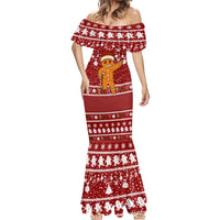 Oh Snap Christmas Mermaid Dress Xmas Holiday Patterns - Wonder Print Shop