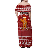Oh Snap Christmas Off Shoulder Maxi Dress Xmas Holiday Patterns - Wonder Print Shop