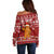 Oh Snap Christmas Off Shoulder Sweater Xmas Holiday Patterns - Wonder Print Shop
