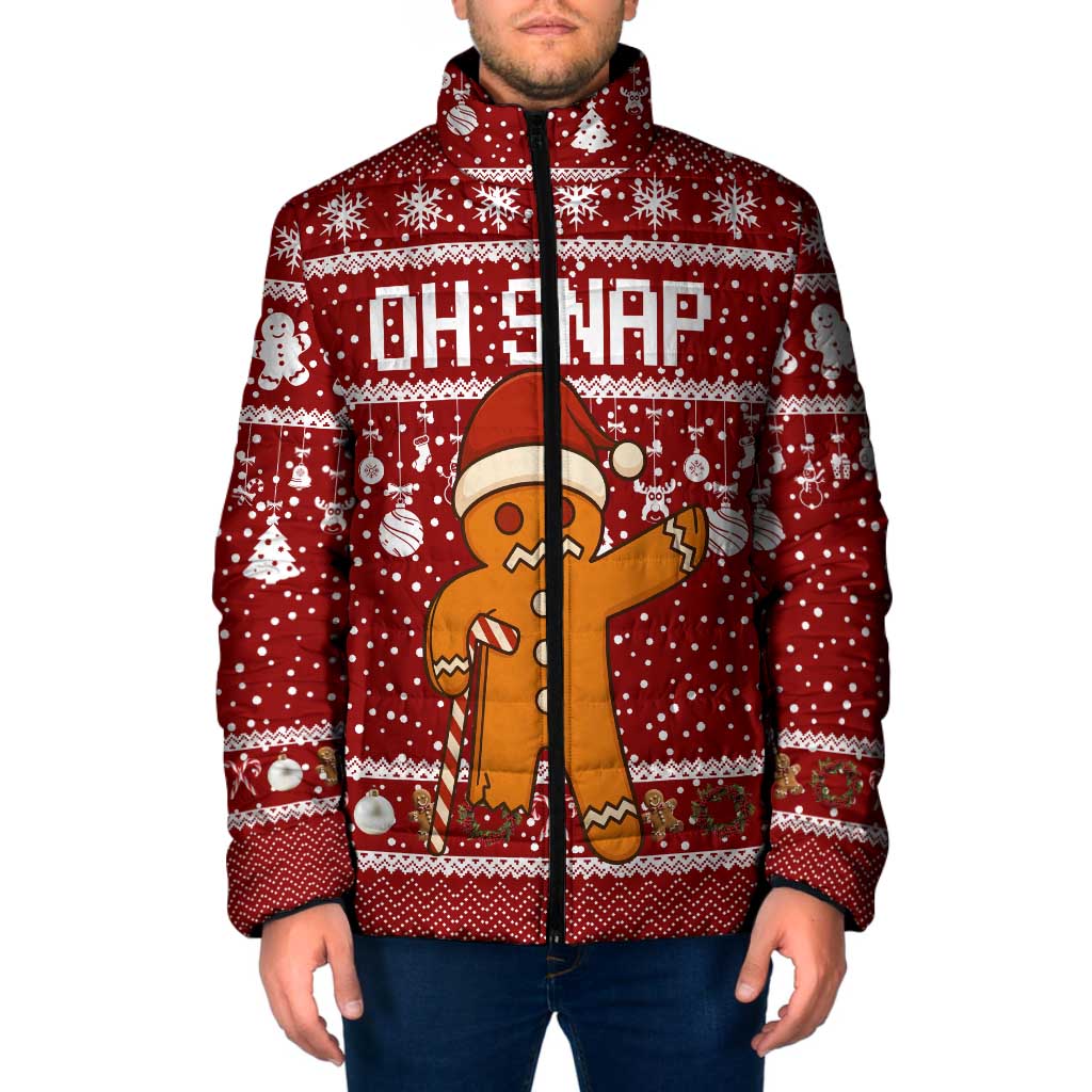 Oh Snap Christmas Padded Jacket Xmas Holiday Patterns - Wonder Print Shop