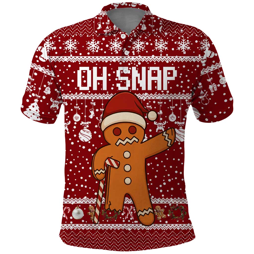 Oh Snap Christmas Polo Shirt Xmas Holiday Patterns - Wonder Print Shop
