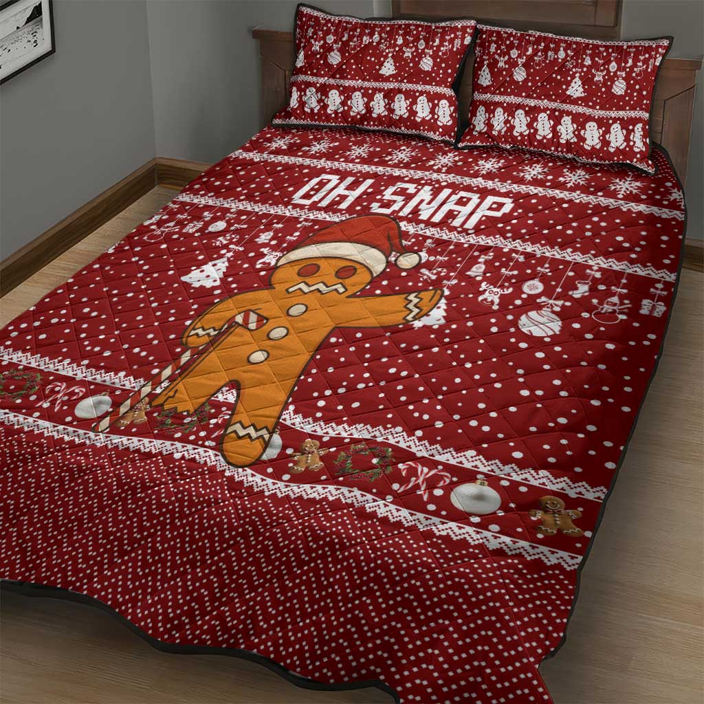 Oh Snap Christmas Quilt Bed Set Xmas Holiday Patterns - Wonder Print Shop