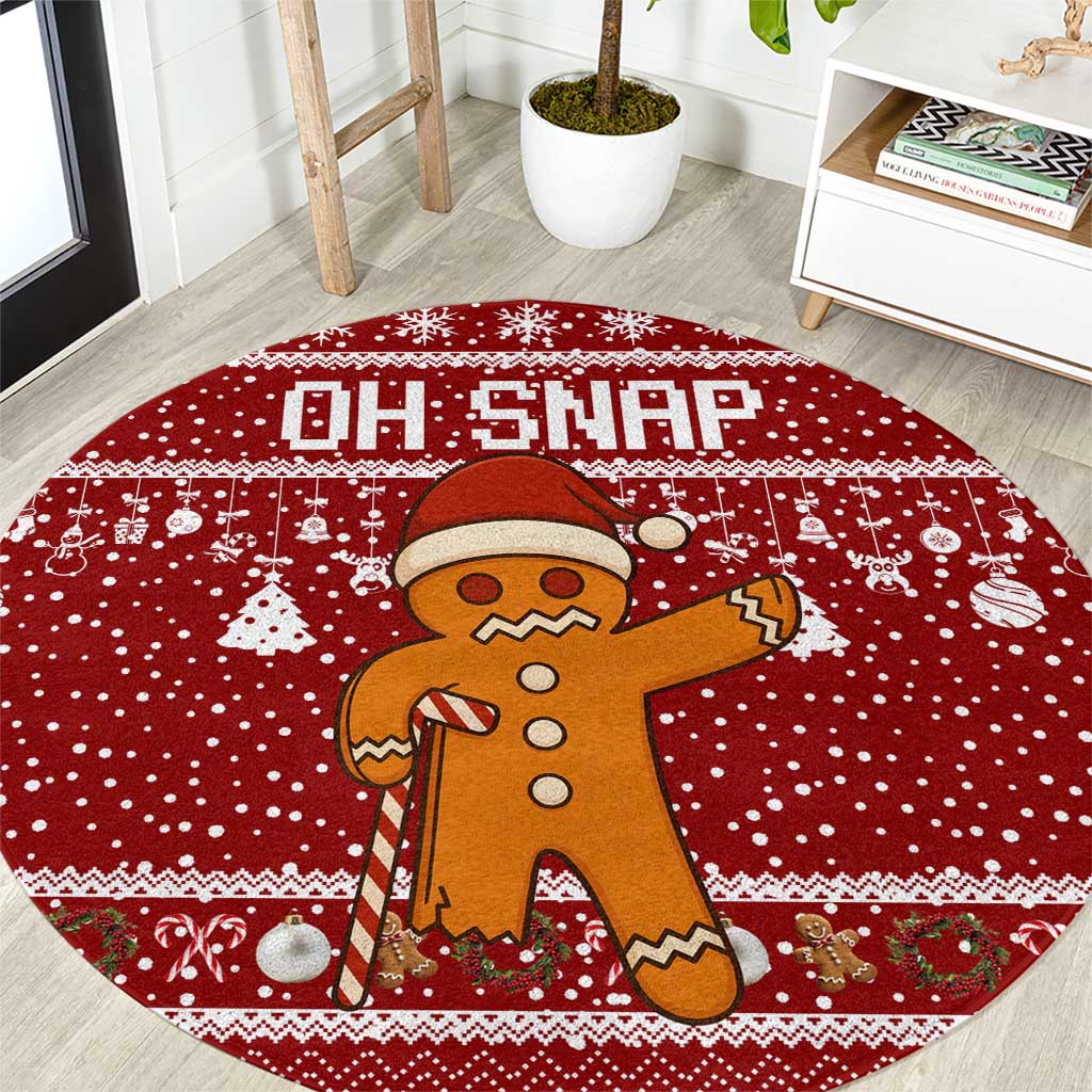Oh Snap Christmas Round Carpet Xmas Holiday Patterns - Wonder Print Shop