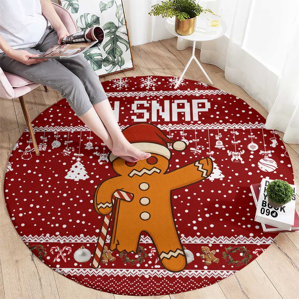 Oh Snap Christmas Round Carpet Xmas Holiday Patterns - Wonder Print Shop