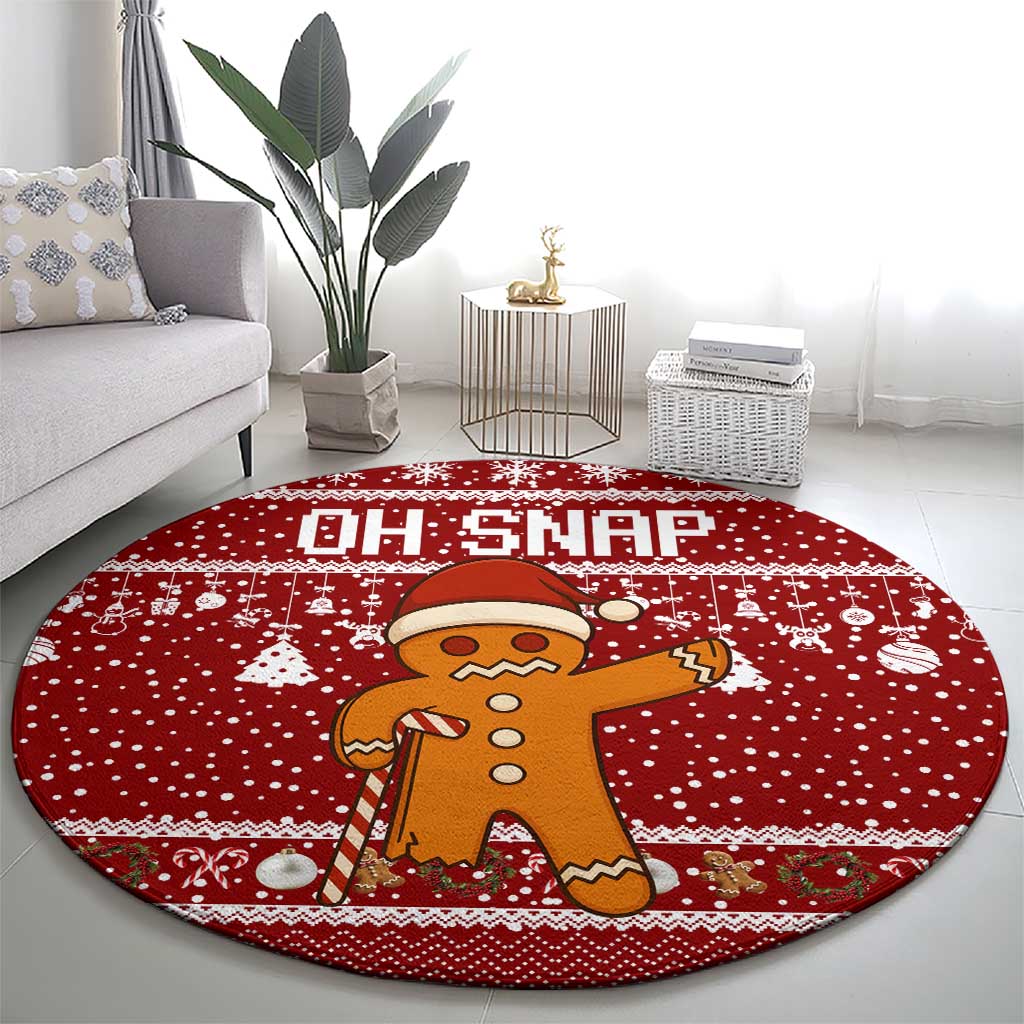Oh Snap Christmas Round Carpet Xmas Holiday Patterns - Wonder Print Shop