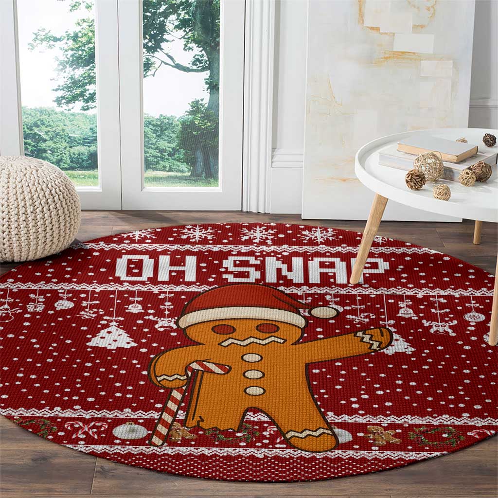 Oh Snap Christmas Round Carpet Xmas Holiday Patterns - Wonder Print Shop