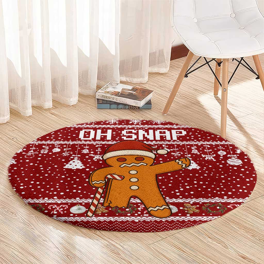 Oh Snap Christmas Round Carpet Xmas Holiday Patterns - Wonder Print Shop