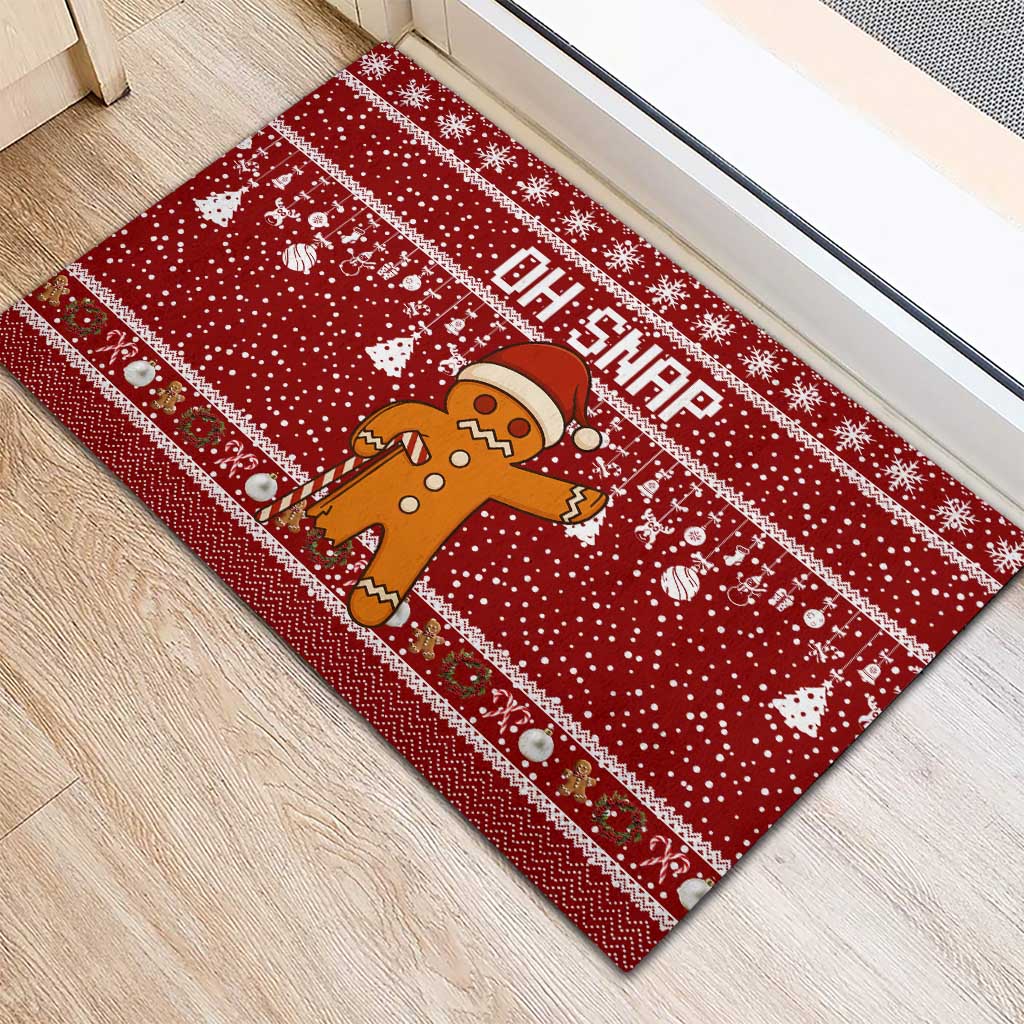 Oh Snap Christmas Rubber Doormat Xmas Holiday Patterns - Wonder Print Shop