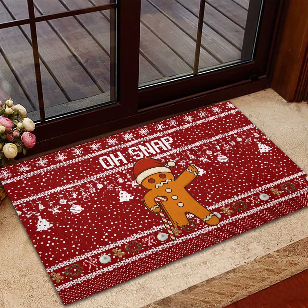 Oh Snap Christmas Rubber Doormat Xmas Holiday Patterns - Wonder Print Shop