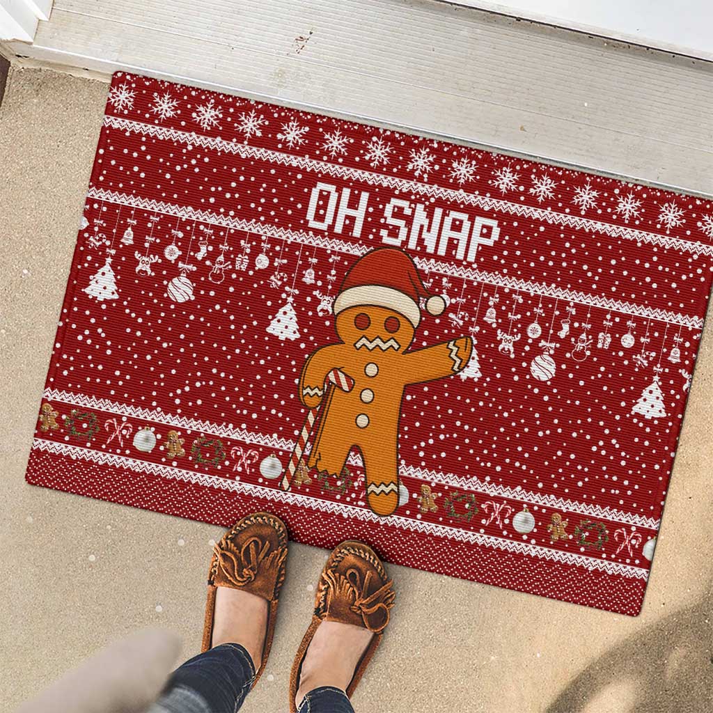 Oh Snap Christmas Rubber Doormat Xmas Holiday Patterns - Wonder Print Shop