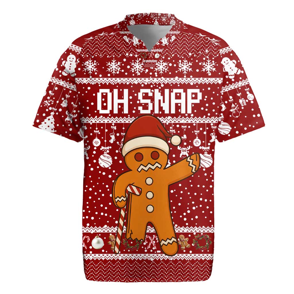Oh Snap Christmas Rugby Jersey Xmas Holiday Patterns - Wonder Print Shop