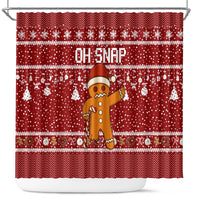 Oh Snap Christmas Shower Curtain Xmas Holiday Patterns - Wonder Print Shop