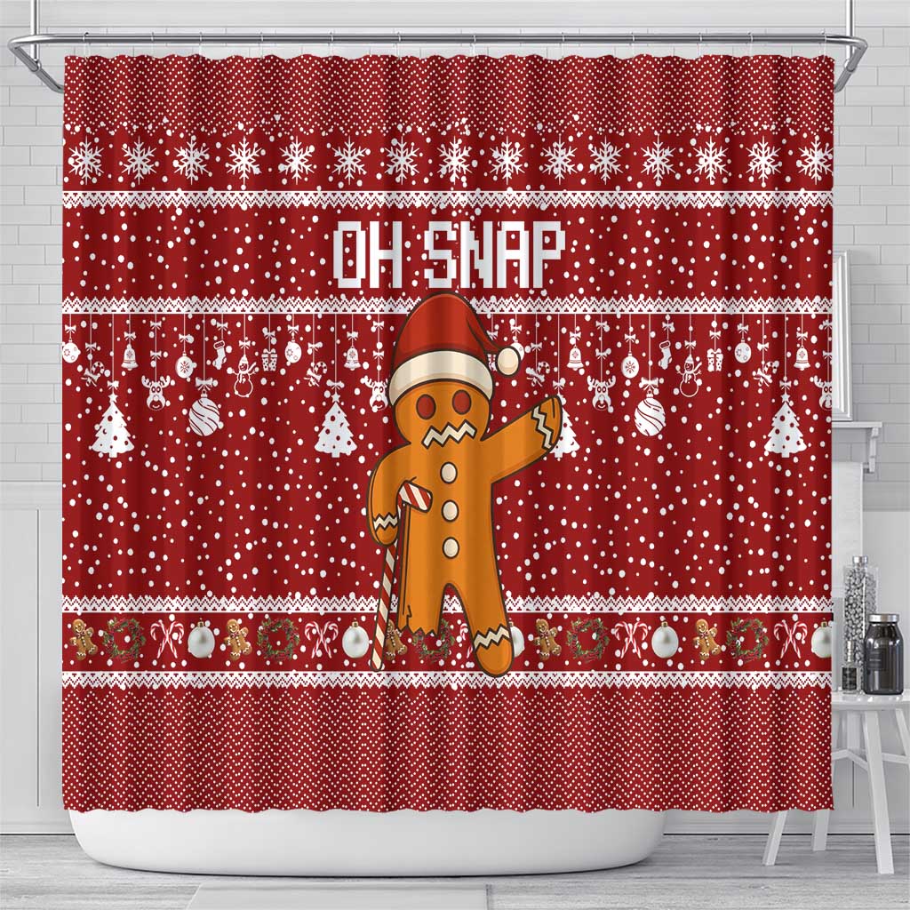 Oh Snap Christmas Shower Curtain Xmas Holiday Patterns - Wonder Print Shop