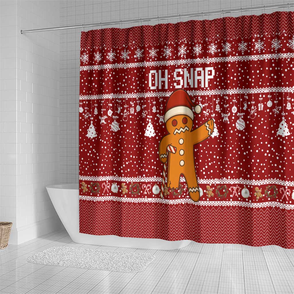 Oh Snap Christmas Shower Curtain Xmas Holiday Patterns - Wonder Print Shop