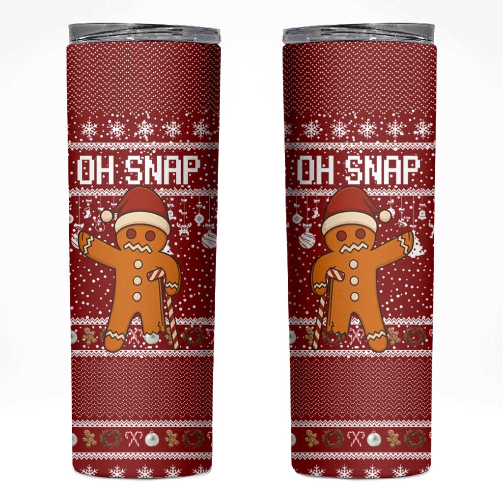 Oh Snap Christmas Skinny Tumbler Xmas Holiday Patterns - Wonder Print Shop