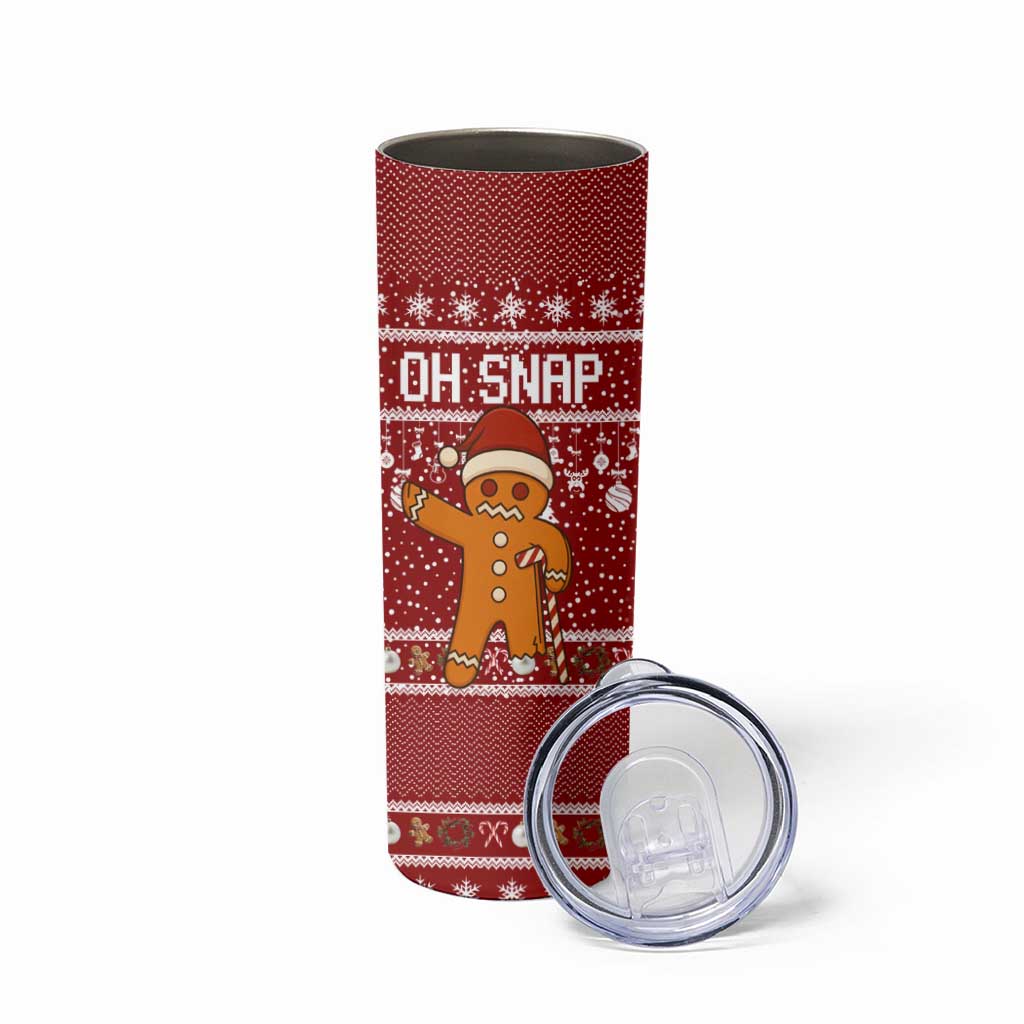 Oh Snap Christmas Skinny Tumbler Xmas Holiday Patterns - Wonder Print Shop