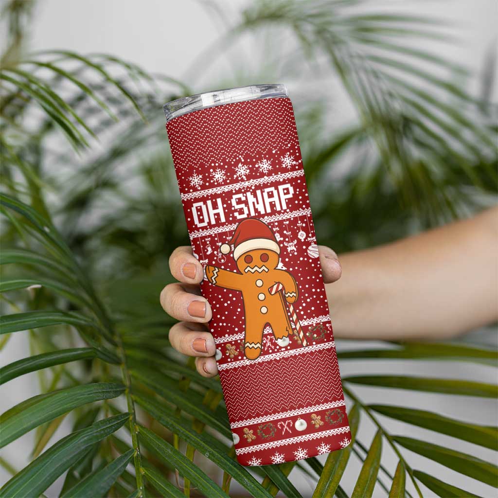Oh Snap Christmas Skinny Tumbler Xmas Holiday Patterns - Wonder Print Shop