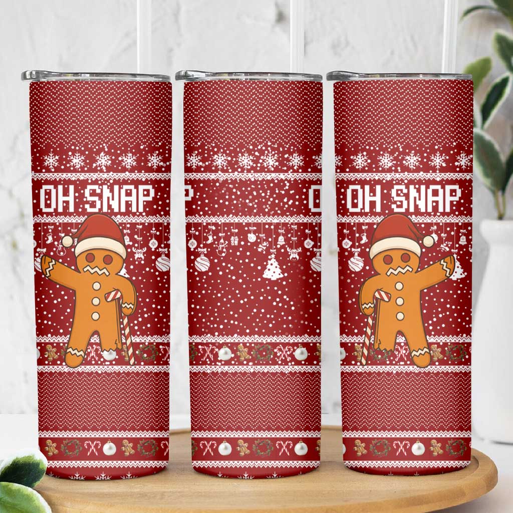 Oh Snap Christmas Skinny Tumbler Xmas Holiday Patterns - Wonder Print Shop