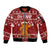 Oh Snap Christmas Sleeve Zip Bomber Jacket Xmas Holiday Patterns - Wonder Print Shop