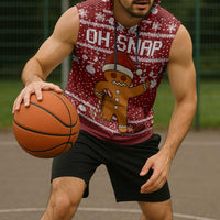 Oh Snap Christmas Sleeveless Hoodie Xmas Holiday Patterns - Wonder Print Shop