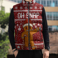 Oh Snap Christmas Sleeveless Puffer Jacket Xmas Holiday Patterns - Wonder Print Shop
