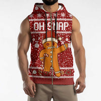 Oh Snap Christmas Sleeveless Zip Hoodie Xmas Holiday Patterns - Wonder Print Shop