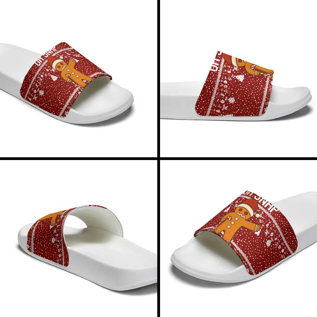 Oh Snap Christmas Slide Sandals Xmas Holiday Patterns - Wonder Print Shop