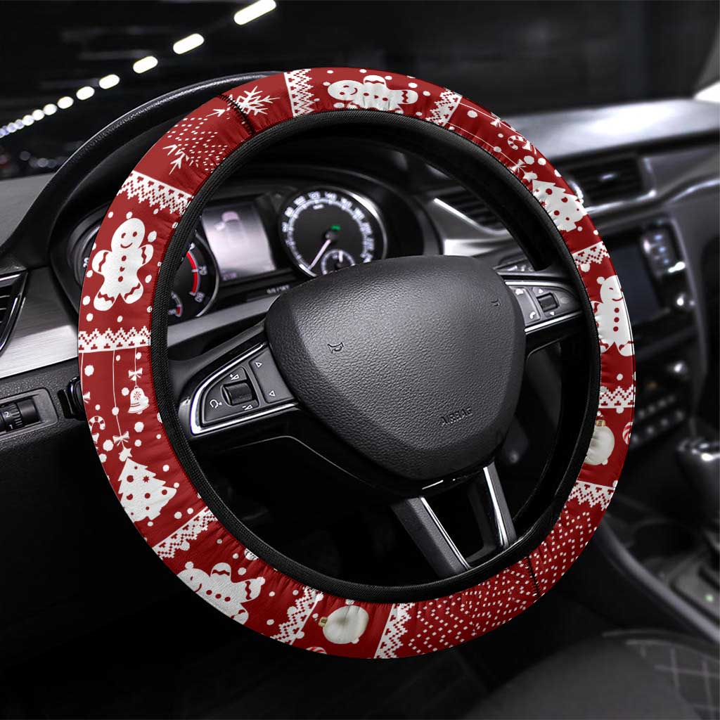 Oh Snap Christmas Steering Wheel Cover Xmas Holiday Patterns - Wonder Print Shop