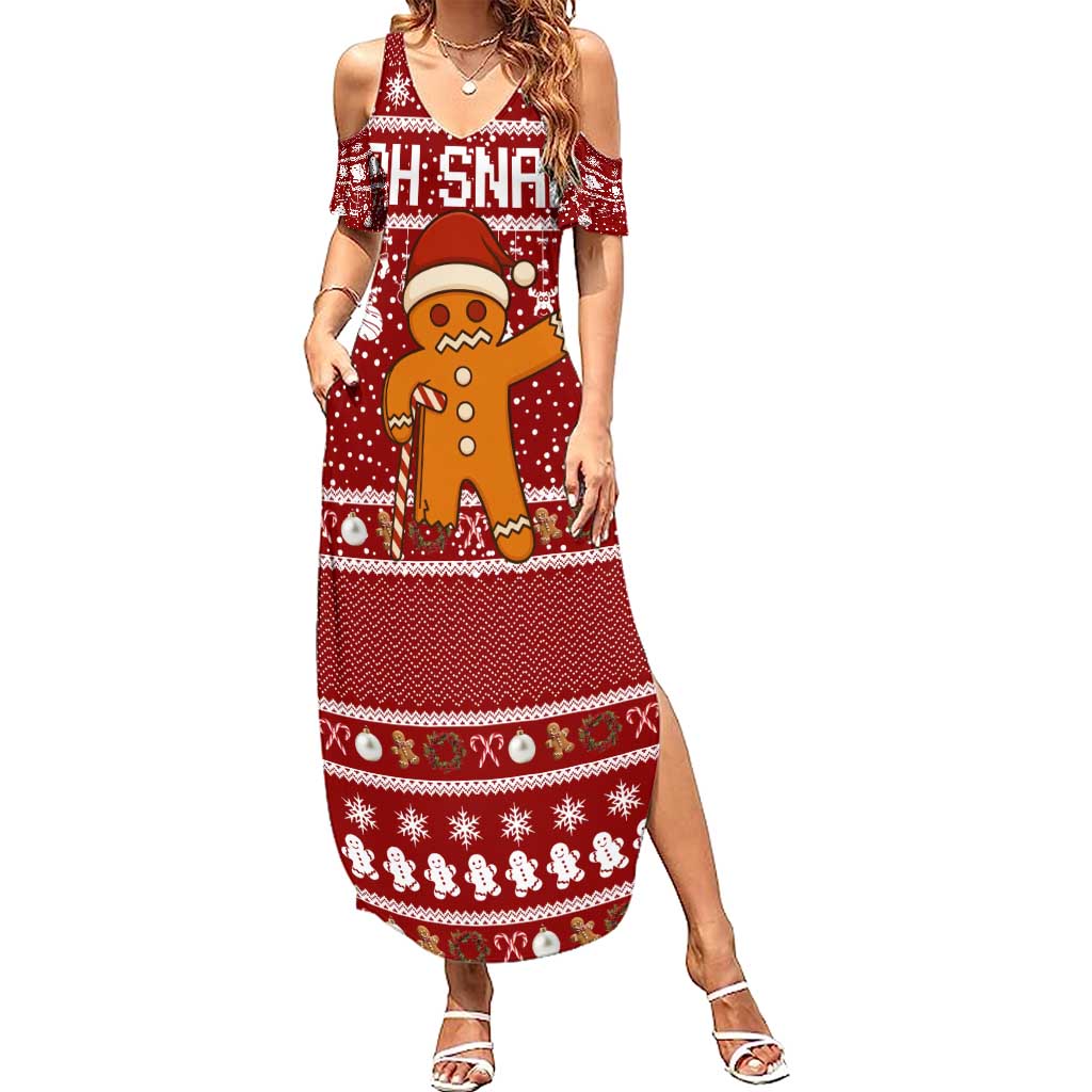 Oh Snap Christmas Summer Maxi Dress Xmas Holiday Patterns - Wonder Print Shop