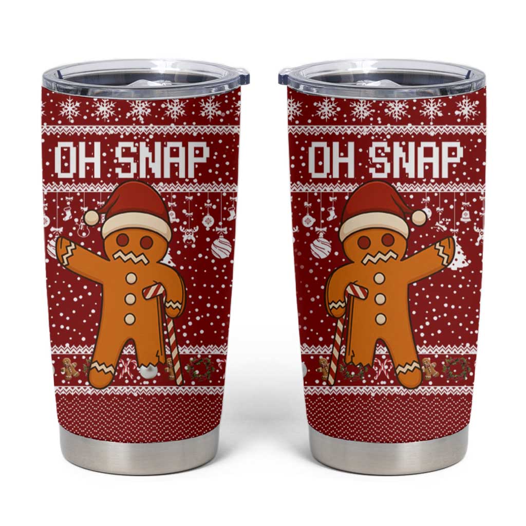 Oh Snap Christmas Tumbler Cup Xmas Holiday Patterns - Wonder Print Shop