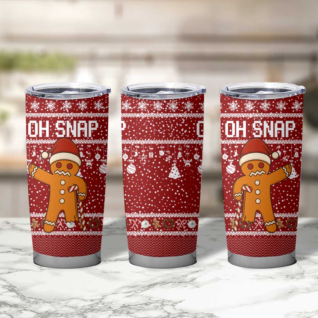 Oh Snap Christmas Tumbler Cup Xmas Holiday Patterns - Wonder Print Shop