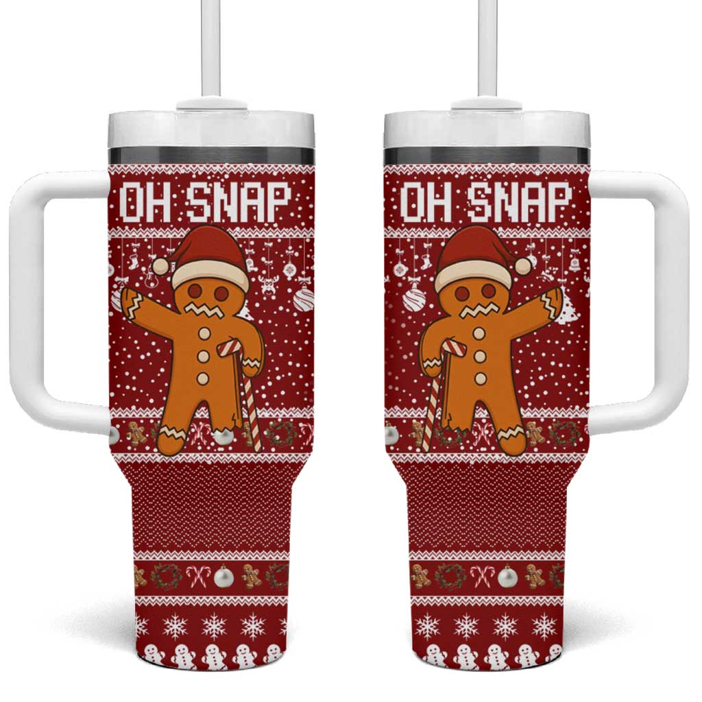 Oh Snap Christmas Tumbler With Handle Xmas Holiday Patterns - Wonder Print Shop
