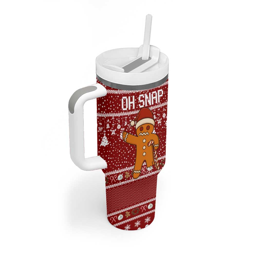 Oh Snap Christmas Tumbler With Handle Xmas Holiday Patterns - Wonder Print Shop