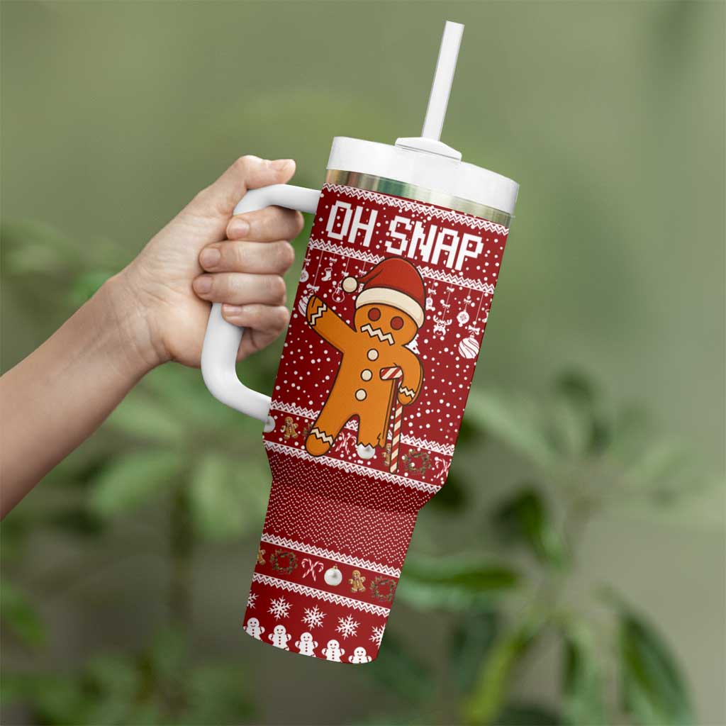 Oh Snap Christmas Tumbler With Handle Xmas Holiday Patterns - Wonder Print Shop