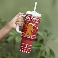 Oh Snap Christmas Tumbler With Handle Xmas Holiday Patterns - Wonder Print Shop