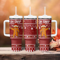 Oh Snap Christmas Tumbler With Handle Xmas Holiday Patterns - Wonder Print Shop