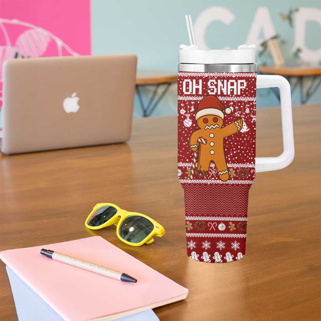 Oh Snap Christmas Tumbler With Handle Xmas Holiday Patterns - Wonder Print Shop