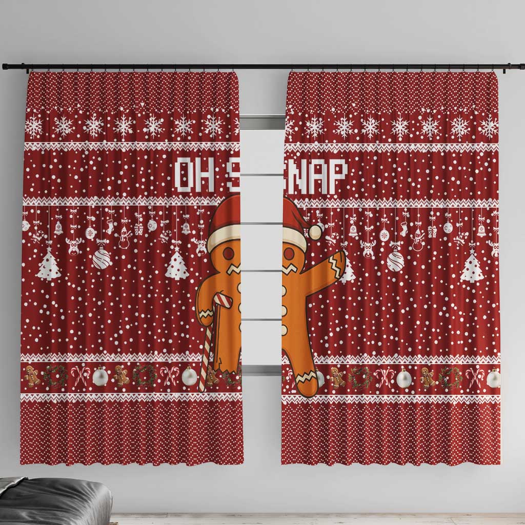 Oh Snap Christmas Window Curtain Xmas Holiday Patterns - Wonder Print Shop