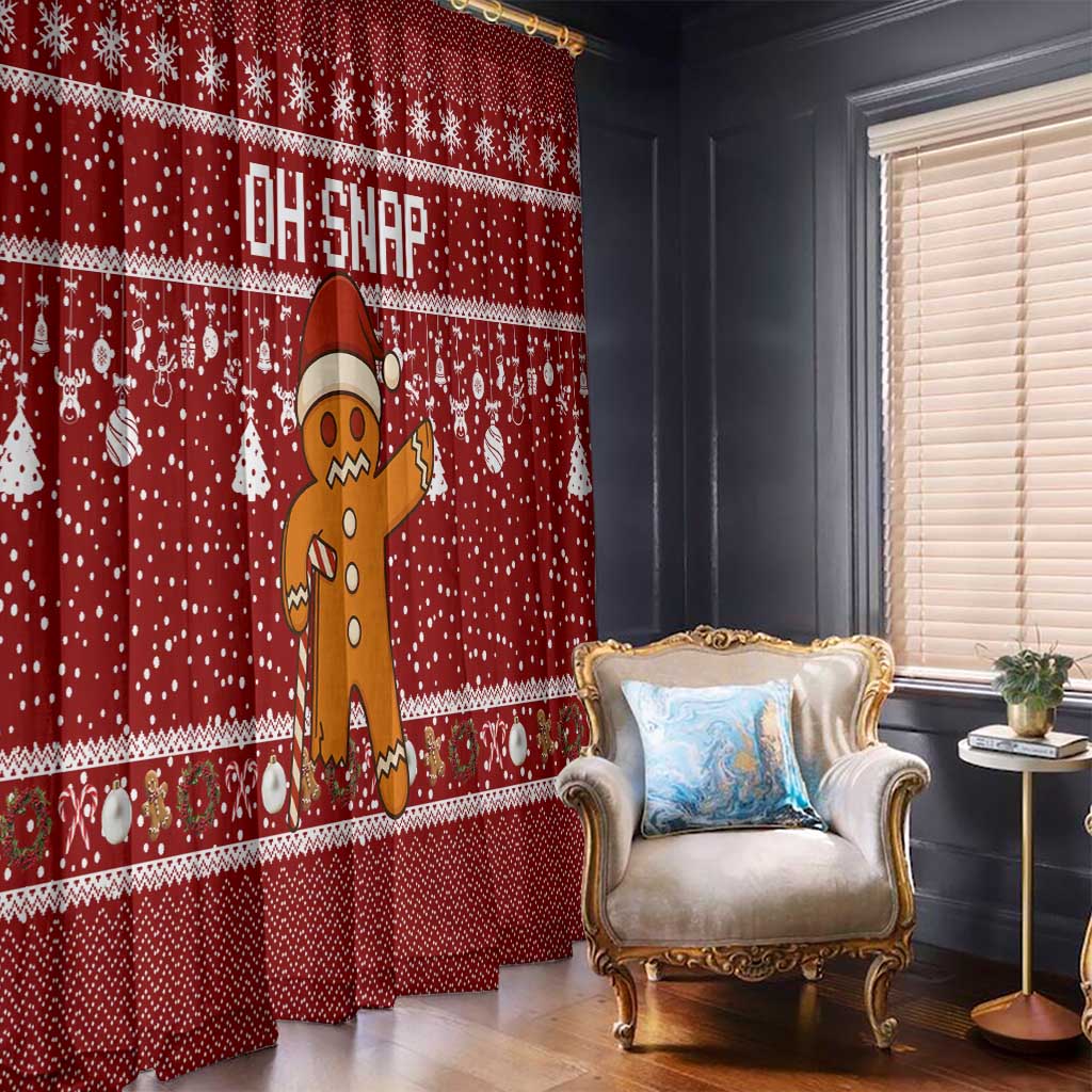 Oh Snap Christmas Window Curtain Xmas Holiday Patterns - Wonder Print Shop