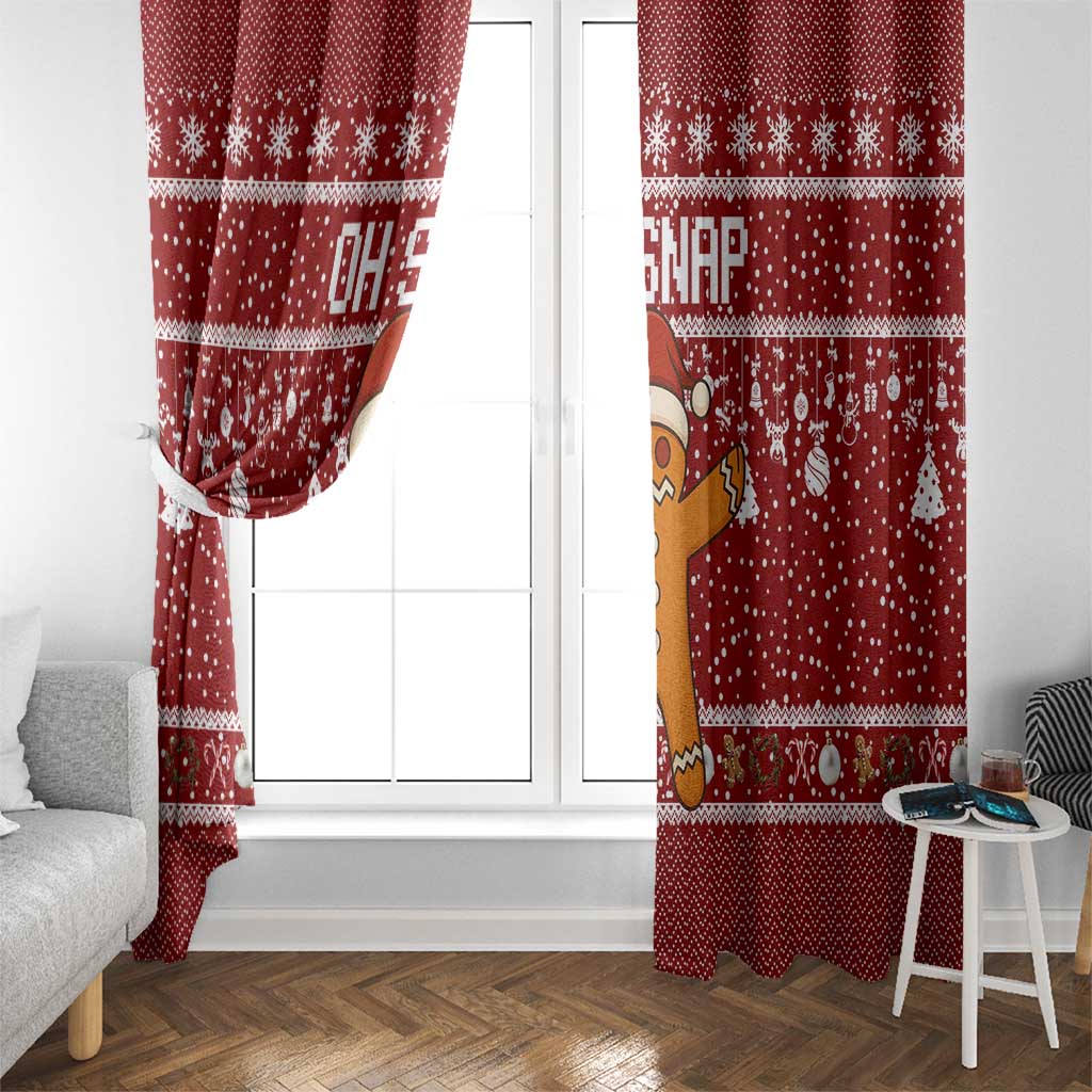 Oh Snap Christmas Window Curtain Xmas Holiday Patterns - Wonder Print Shop