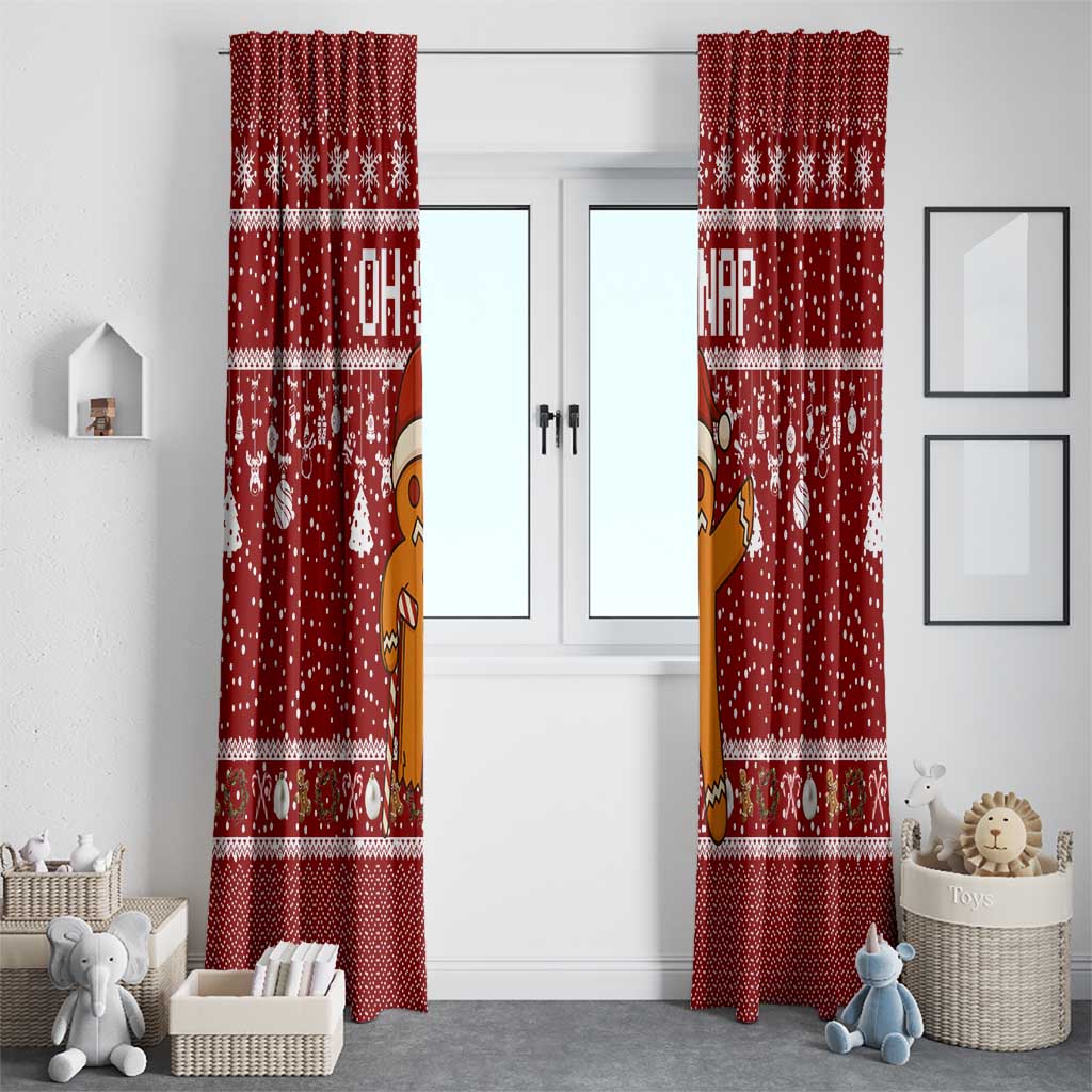 Oh Snap Christmas Window Curtain Xmas Holiday Patterns - Wonder Print Shop